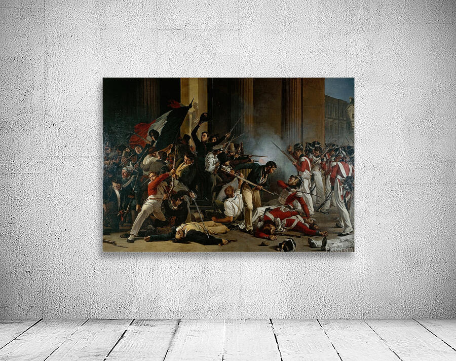 Prise du Louvre. Le 29 juillet 1830. Massacre des gardes suisses. [1832] by Jean–Louis Bezard [1799–1881] Wall Preview