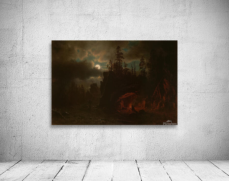 The Trappers’ Camp [1861] by Albert Bierstadt [1830–1902] Wall Preview
