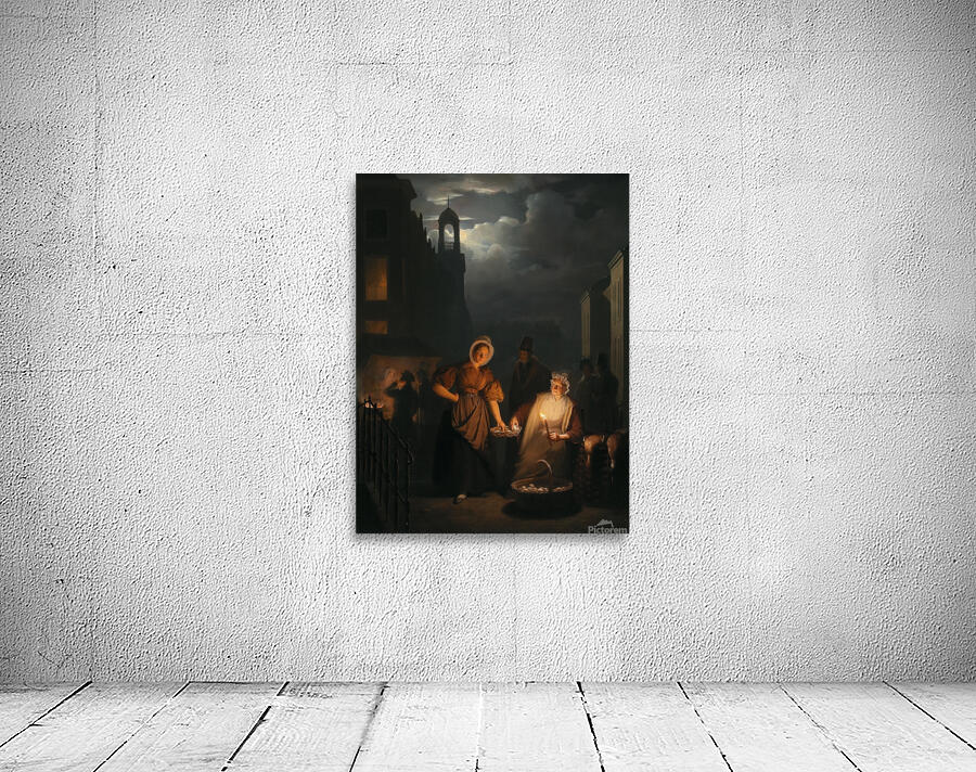 Night market in Rotterdam by Petrus van Schendel [1806–1870] Wall Preview