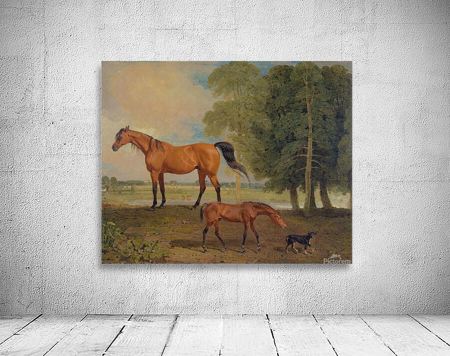 Broodmare With Foal. And A Terrier [1822] by Benjamin Marshall [1768–1835] Wall Preview