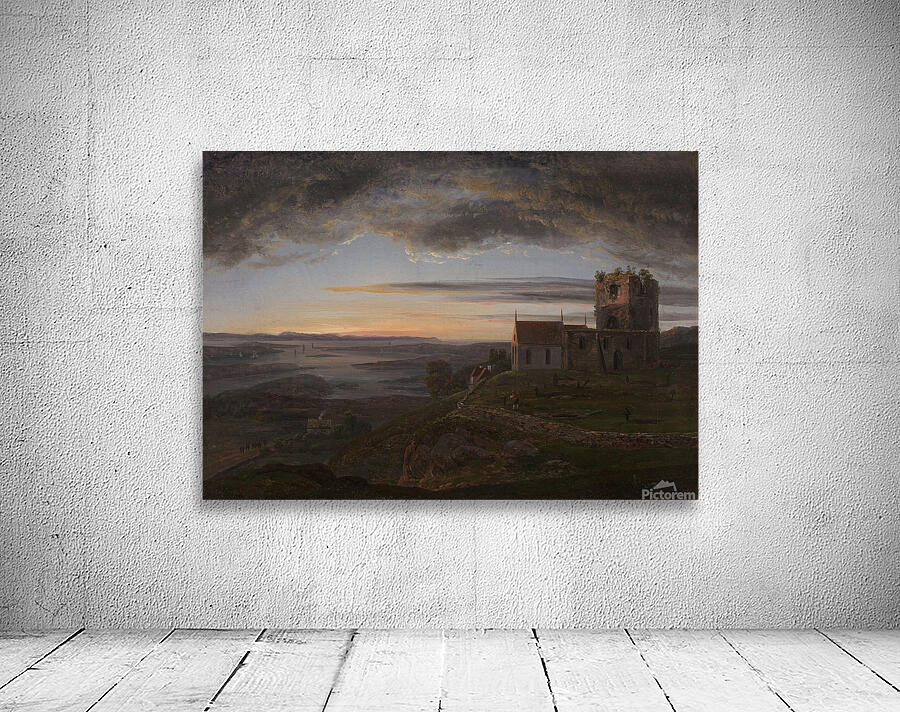 The ruined Church at Avaldsnes at Karmøy [1820] by Johan Christian Dahl [1788–1857] Wall Preview