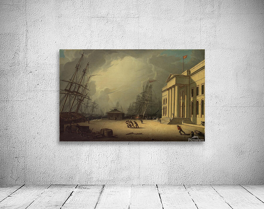 The Custom House at Greenock. Scotland [1828] by Robert Salmon [1775–1845] Wall Preview