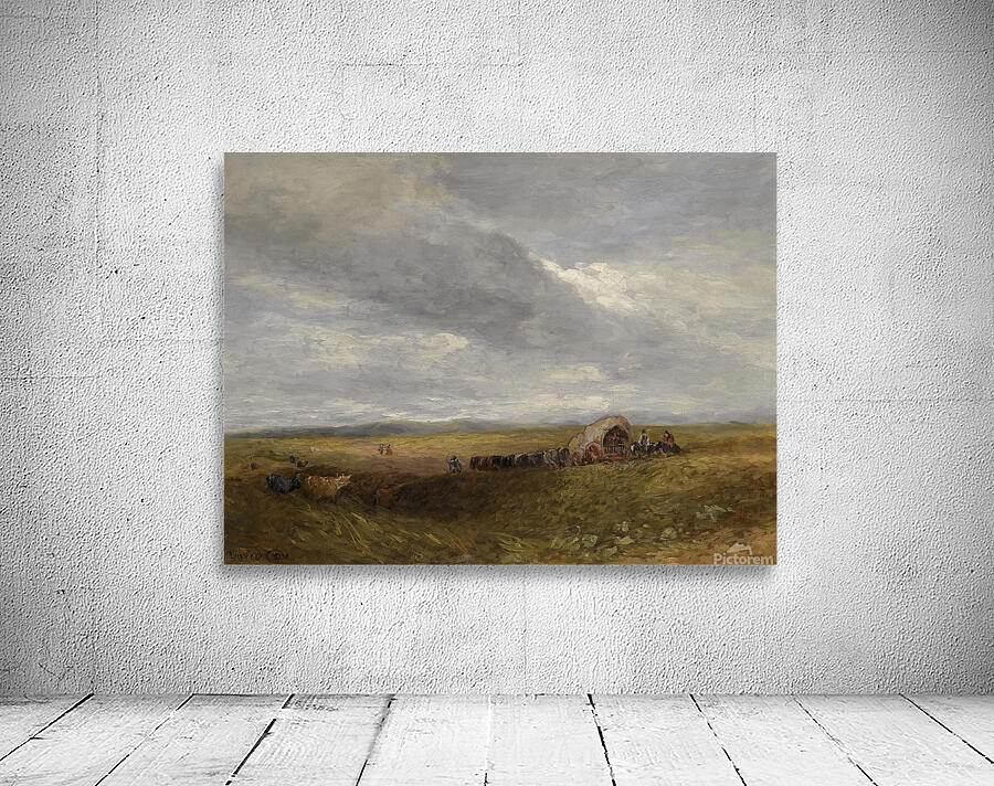 Travellers in a landscape by David Cox [1783–1859] Wall Preview