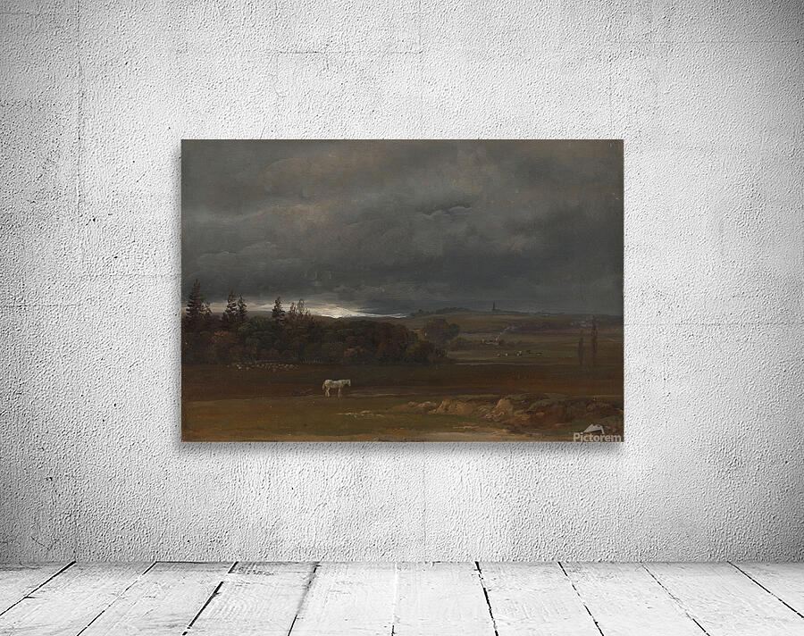 Fields near Dresden with a white Horse [1819] by Johan Christian Dahl [1788–1857] Wall Preview
