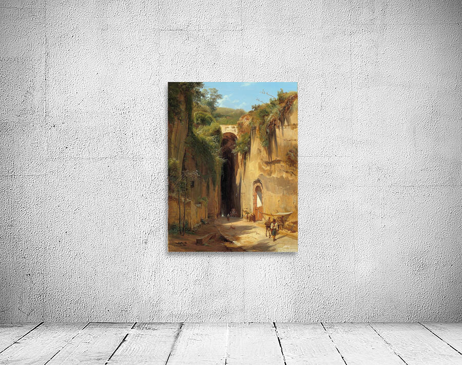 The Grotto of Posillipo at Naples [1826] by Antonie Sminck Pitloo [1790–1837] Wall Preview