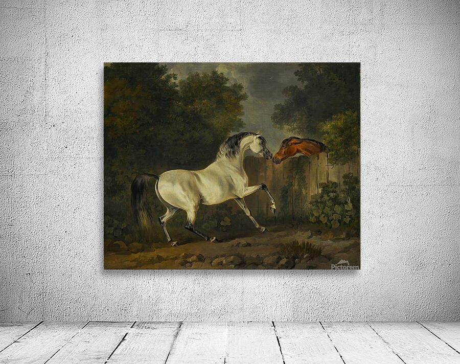 Two Horses By A Fence [1782] by Sawrey Gilpin [1733–1807] Wall Preview