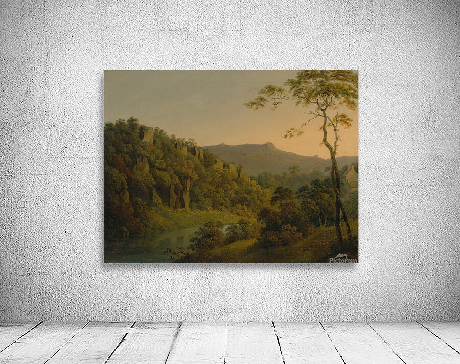 Matlock Dale. Looking toward Black Rock Escarpment by Joseph Wright of Derby [1734–1797] Wall Preview