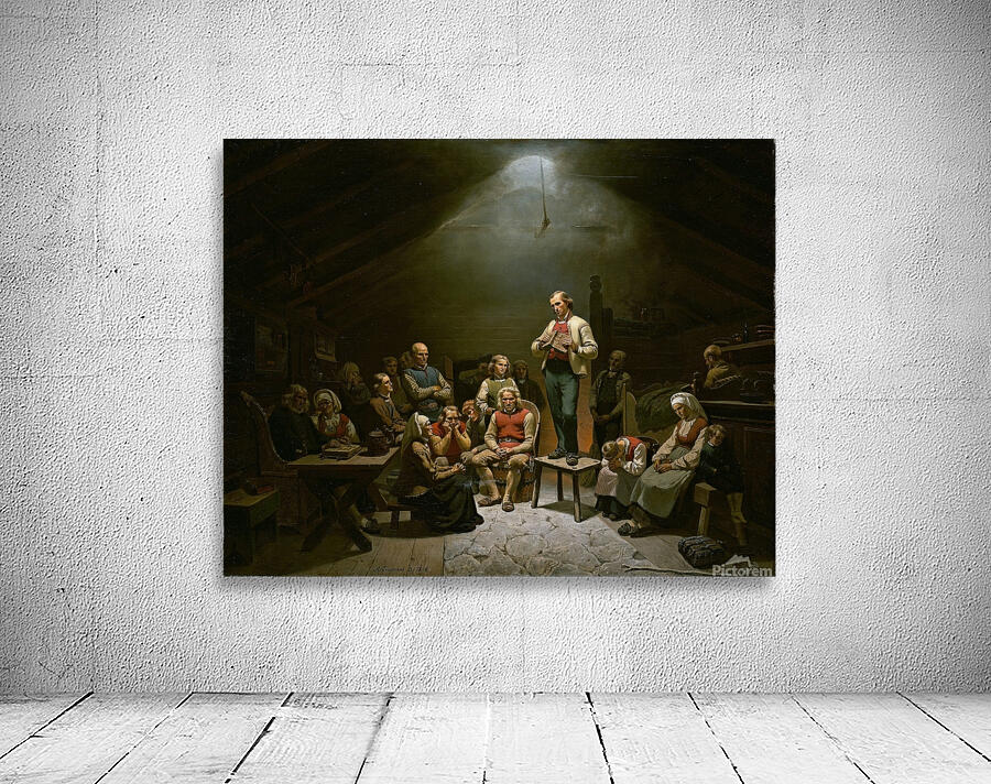 Low Church Devotion by Adolph Tidemand [1814–1876] Wall Preview