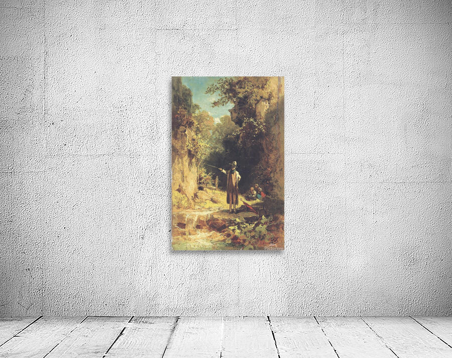 The Fisherman by Carl Spitzweg [1808–1880] Wall Preview