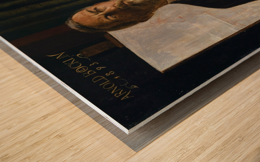 Self–Portrait in the Studio [1893] by Arnold Böcklin [1827–1901] Wood print