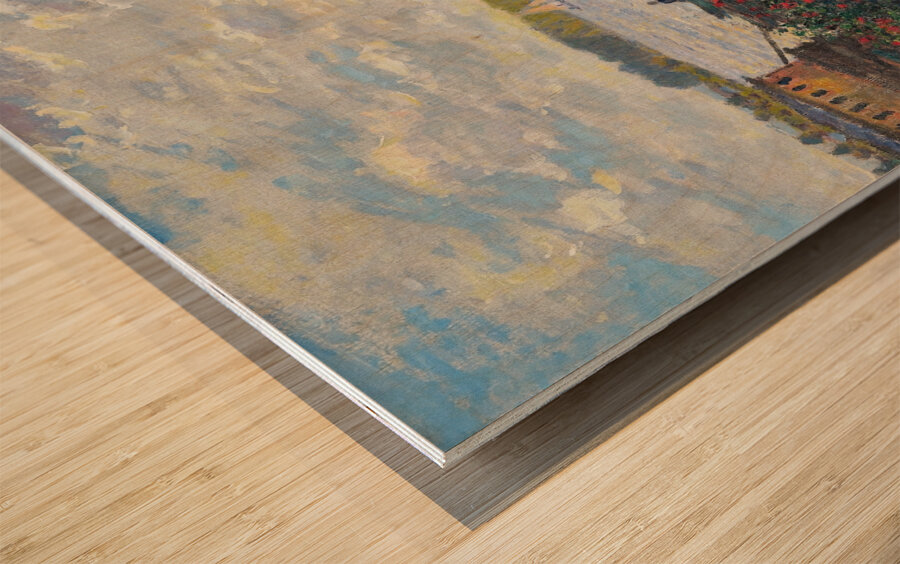 La Seine À Argenteuil [1877] by Claude Monet [1840–1926] Wood print