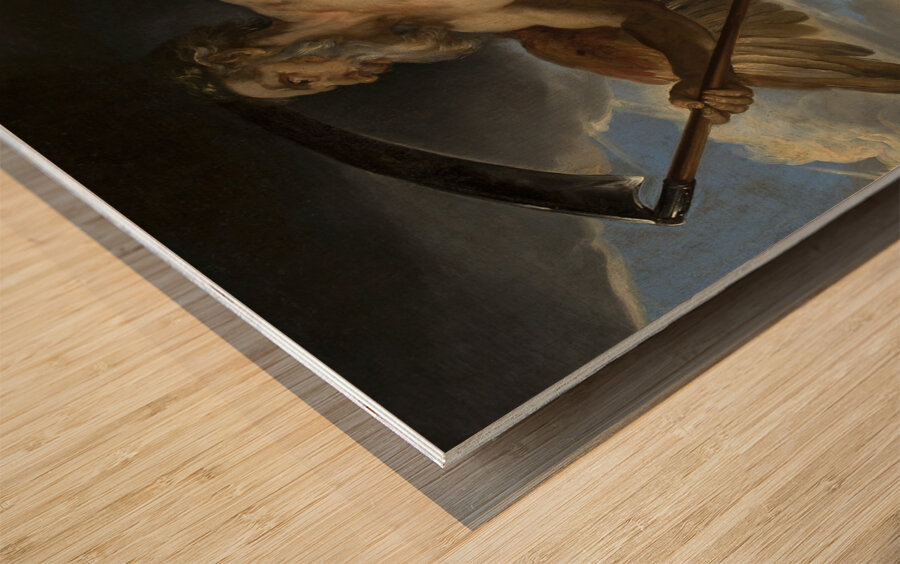 Chronos by Giovanni Francesco Romanelli [1610–1662] Wood print