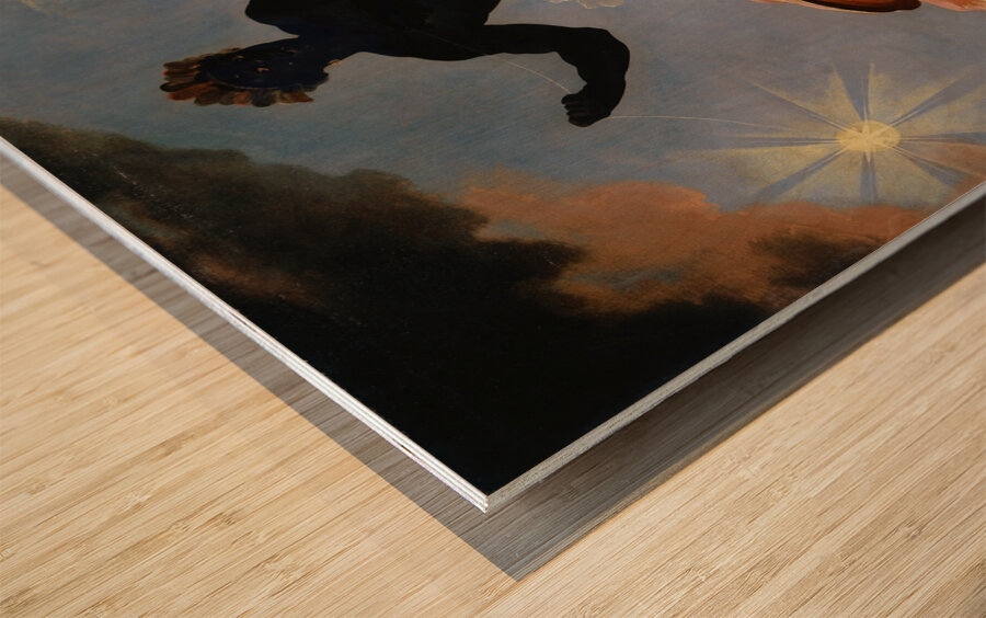 Cosmic Allegory [Around 1660] by Abraham Hondius [1625–1695] Wood print