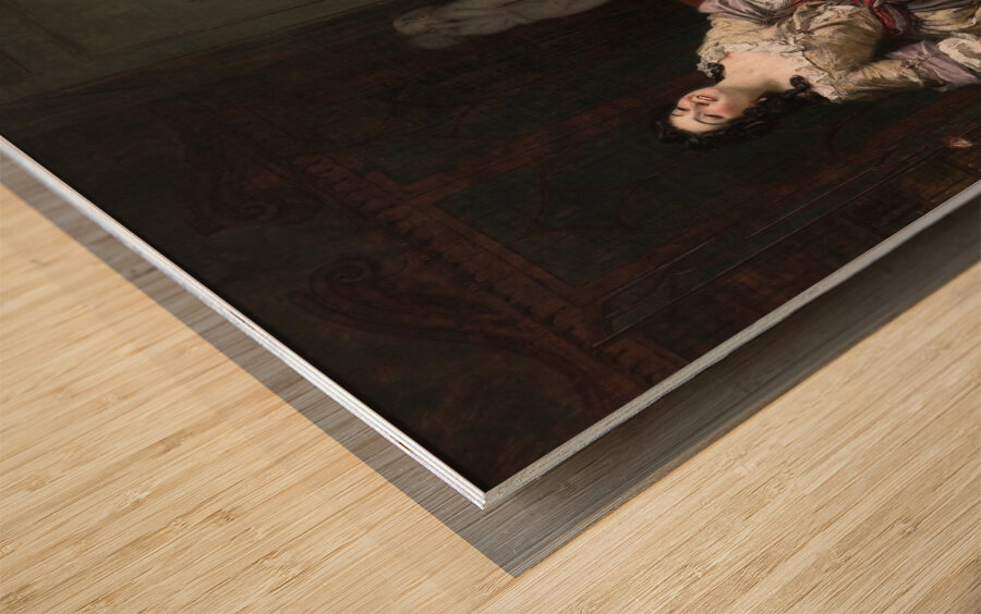 Pope Makes Love To Lady Mary Wortley Montagu [1852] by William Powell Frith [1819–1909] Wood print