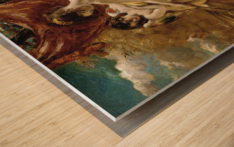 Nymph Angling by William Etty [1787–1849] Wood print