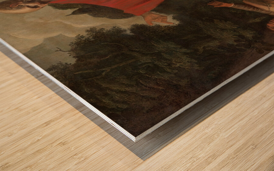 Mythological Figure In A Landscape by Jan Simonsz. Pynas [c. 1583–1631] Wood print