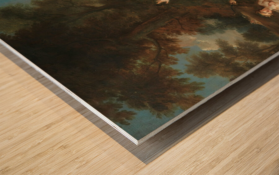 Pan and Syrinx by Louis de Boullogne the Younger [1654–1733] Wood print