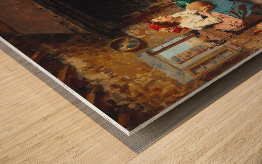 Storytime by Eugenio Zampighi [1859–1944] Wood print