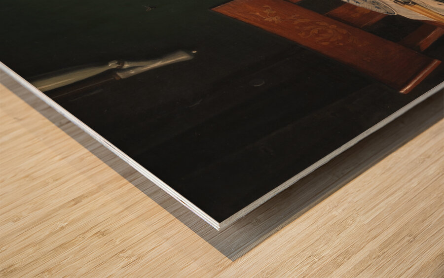 Et Frokostbord [1884] by Oluf August Hermansen [1849–1897] Wood print