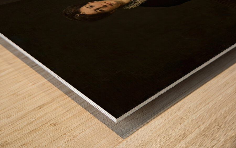 Portrait of a woman [1879] by Tadeusz Ajdukiewicz [1852–1916] Wood print