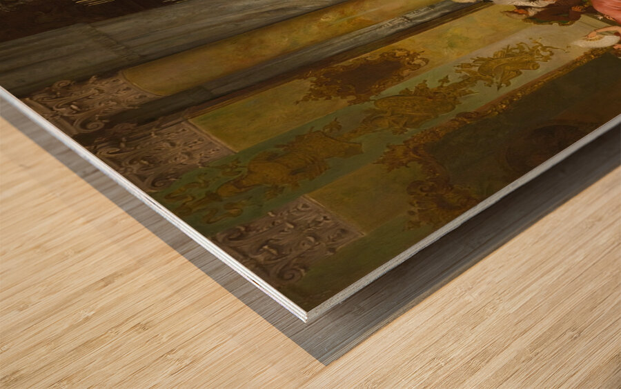 A Game Of Billiards by Francesco Beda [1840–1900] Wood print