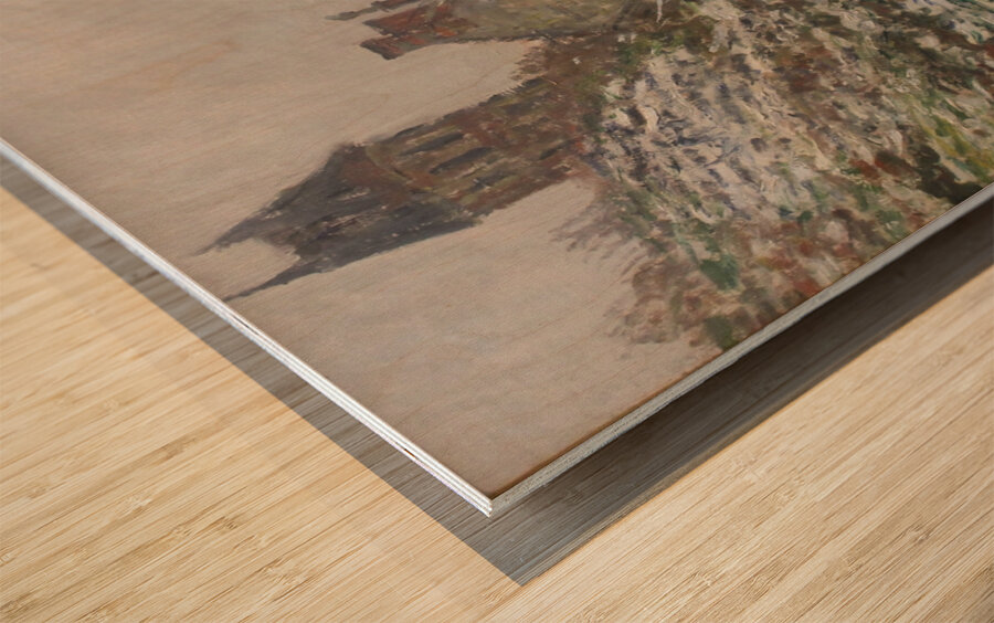 Village Street. Vétheuil [1879] by Claude Monet [1840–1926] Wood print