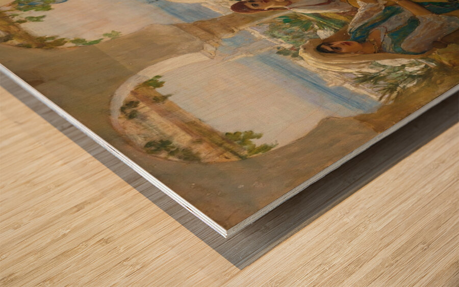 On The Terrace by Frederick Arthur Bridgman [1847–1928] Wood print