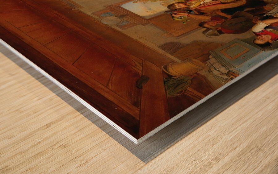 A Tyrolean Tavern. In The Background Andreas Hofer Seated At A Table by Anton Alois Kirchebner [1823–1868] Wood print