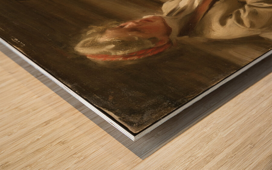 Dalecarlian Girl Knitting. Cabbage Margit [1901] by Anders Zorn [1860–1920] Wood print