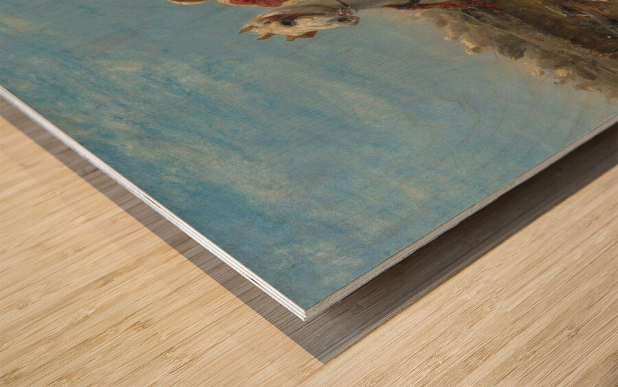 The Chase by Adolf Schreyer [1828–1899] Wood print