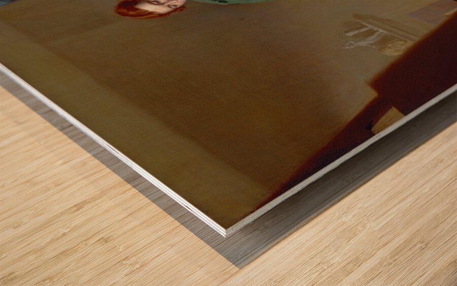 A Conversation [The Artist’s Brothers Peter and James Romney] [1766] by George Romney [1734–1802] Wood print