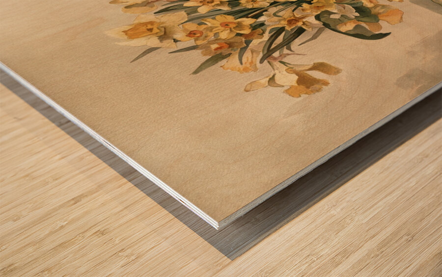 Jonquils [ca. 1861–1897] by Annie Nowell [1842–1935] Wood print