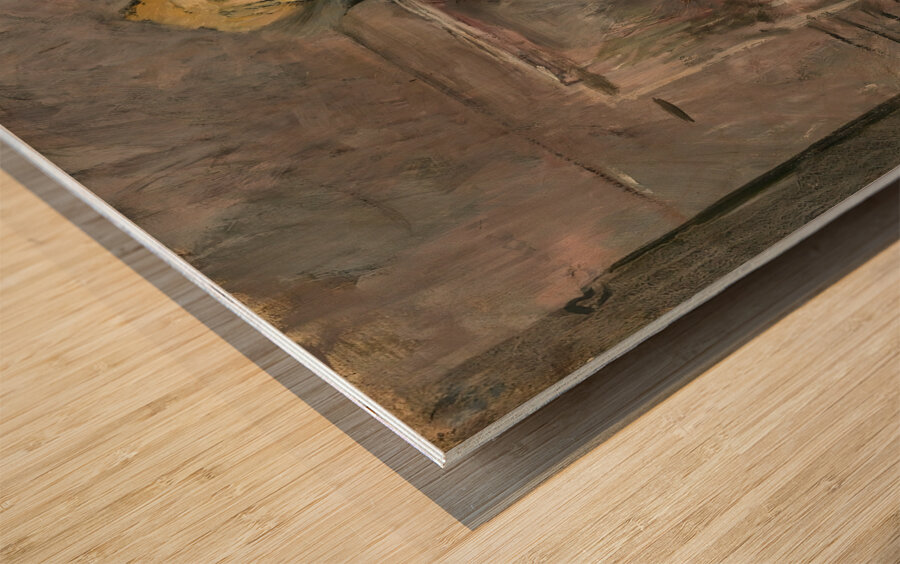 Lady In A Yellow Hat With Her Dog [The Marchesa Casati] [1931] by Giovanni Boldini [1842–1931] Wood print