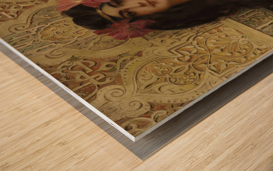 An Oriental Beauty by Charles Dubreuil [early 20th Century] Wood print