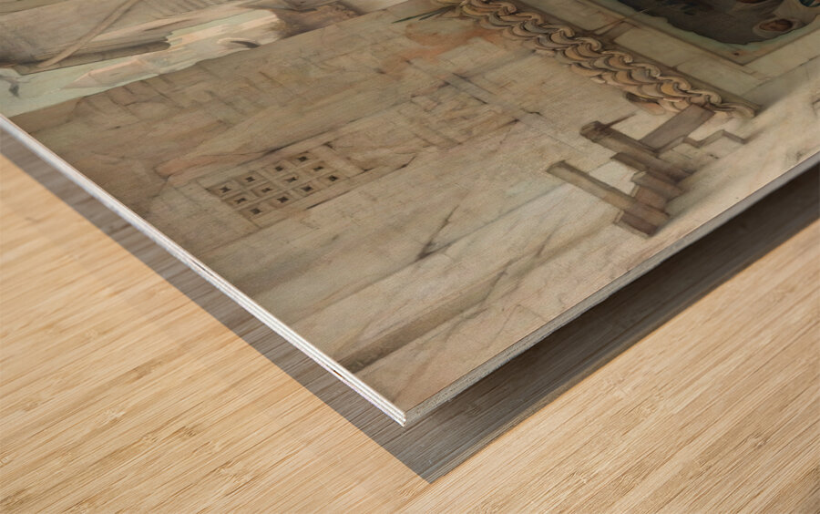 The Performance by Guillaume–Charles Brun [1825–1908] Wood print