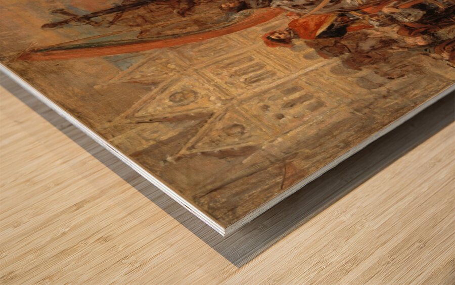 Etienne Marcel et la Grande Ordonnance de 1357 [1883] by Diogène Maillart [1840–1926] Wood print