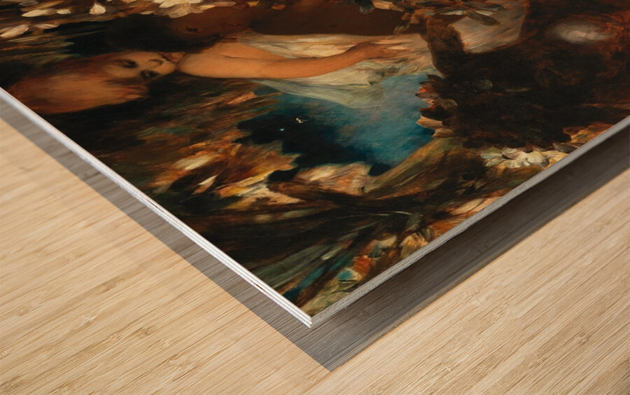 Titania Sleeping by Heinrich Faust [1843–1891] Wood print