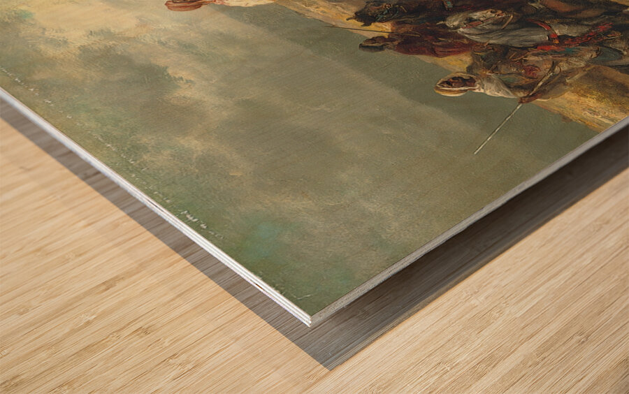 Arab Warriors On A Rocky Hillside by Adolf Schreyer [1828–1899] Wood print