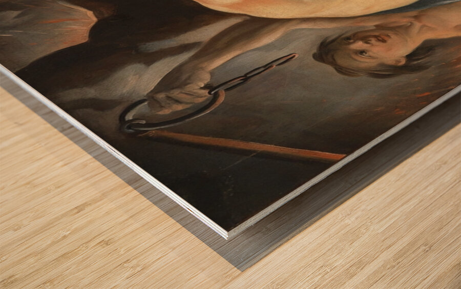 Vulcan Forges The Arms For Aeneas by Jacques Firens [Circle] [ca 1582–ca 1620] Wood print