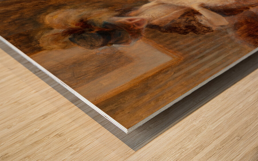 Lifting her petticoat by Albert Guillaume [1873–1942] Wood print