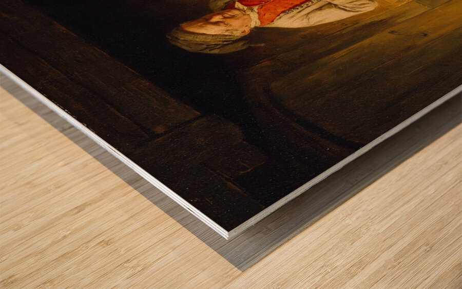 The New Pipe by August Jernberg [1826–1896] Wood print