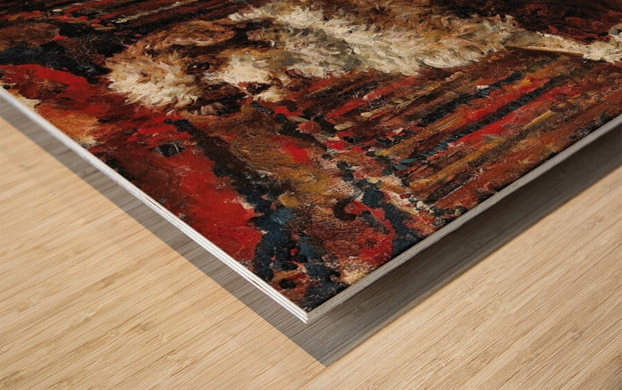 The Poodle Of The artist ‘s Mother Clipped Like A Lion by René Princeteau [1843–1914] Wood print