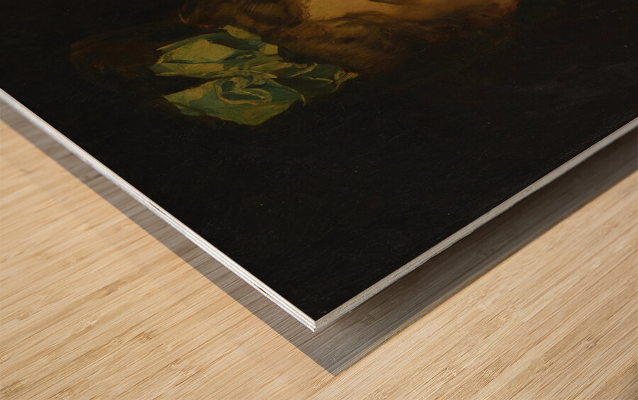 A portait of a lady with a red shawl by Raimundo de Madrazo y Garreta [1841–1920] Wood print