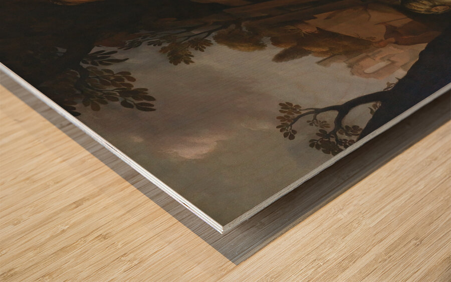 Vertumnus and Pomona [1647] by Hendrick Bloemaert [1601–1672] Wood print