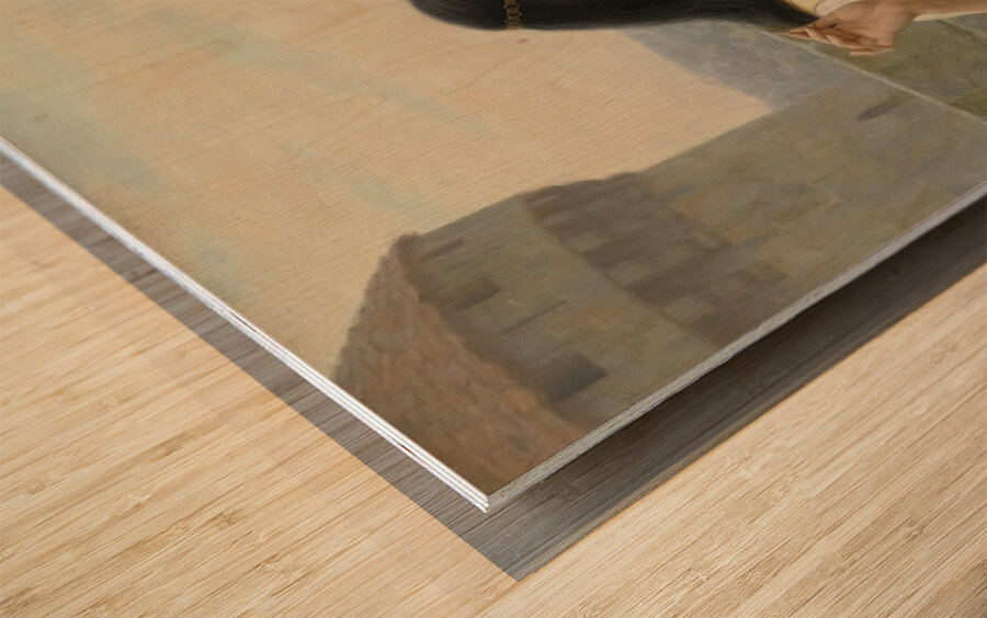 Stitching The Standard [1911] by Edmund Blair Leighton [1853–1922] Wood print