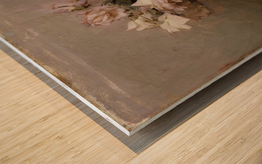 Roses [1890] by Abbott Handerson Thayer [1849–1921] Wood print