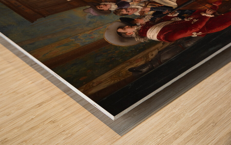 The Practice Recital by Adolphe–Alexandre Lesrel [1839–1929] Wood print