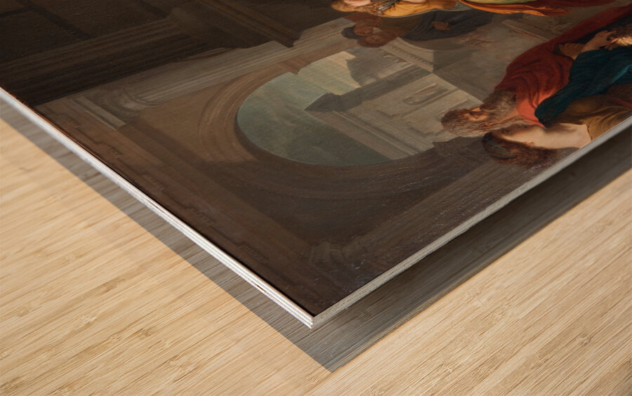 The Blind Oedipus Commending his Children to the Gods [1784] by Bénigne Gagneraux [1756–1795] Wood print