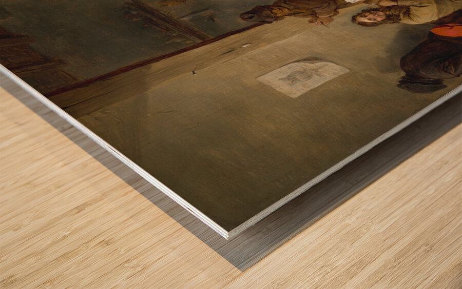 Tavern Scene [1658] by David Teniers The Younger [1610–1690] Wood print