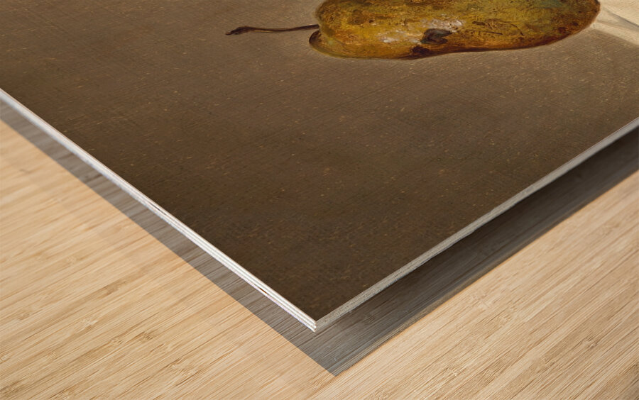 Three Pears and an Apple [1857] by David Johnson [1827–1908] Wood print